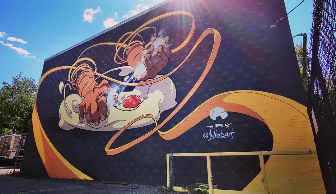 Pasta Mural by Jamaican Artist Featured in Boston Neighborhood - Michael Talbot 2