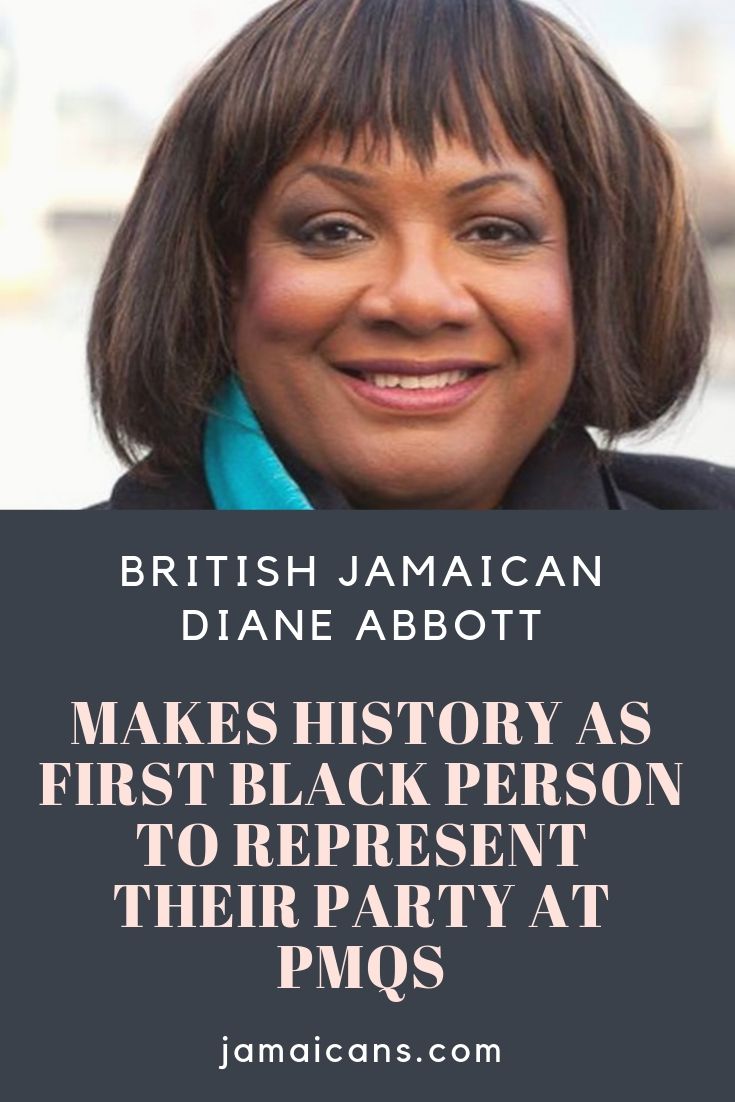 British Jamaican Diane Abbott Makes History as First Black Person to Represent Their Party at PMQs