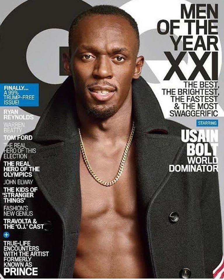 Usain Bolt World Dominator one of GQs Men of the Year