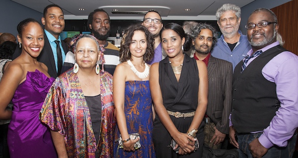 Producers and Mentors at CTI 2014: From L-R: Chartrisse Dolabaille (S. Lucia/Canada), Dr Rita Deverell (CTI Producer and Mentor), Melissa Gomez (Antigua/U.S.A), Camille Selvon Abrahams (Trinidad & Tobago), Faisal Lutchmedial  (Trinidad/Canada), Rodney Smith (Barbados), Peyi Guzman (Dominican Republic) Rene Holder (T&T), Jelani Nias (Jamaica/Canada).