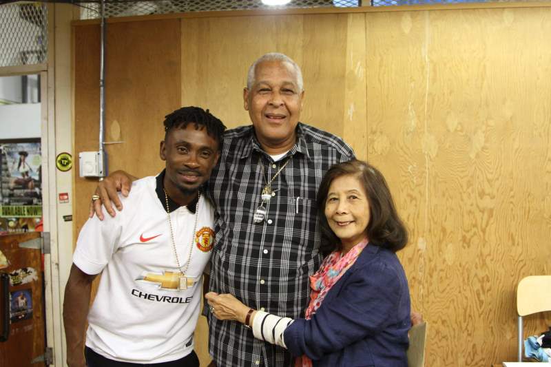 Christopher Martin, with the legendary King Jammy & VP Records Music Group's founder Miss Pat Chin.