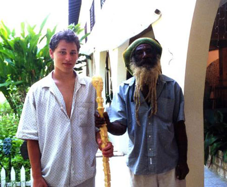 Danny Receives a Walking Stick Jamaica