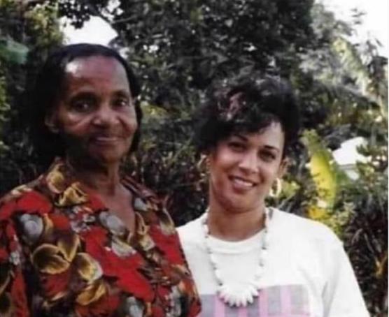 Kamala Harris with grandmother in Browns Town Jamaica