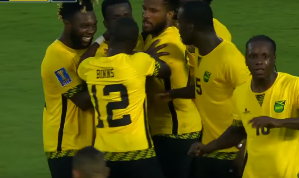 Reggae Boyz Shock Mexico with Late Goal to Reach Gold Cup Final celebrate