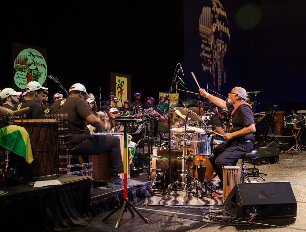 Willie Stewart and Rhythms Band performing at Rhythms Of Africa