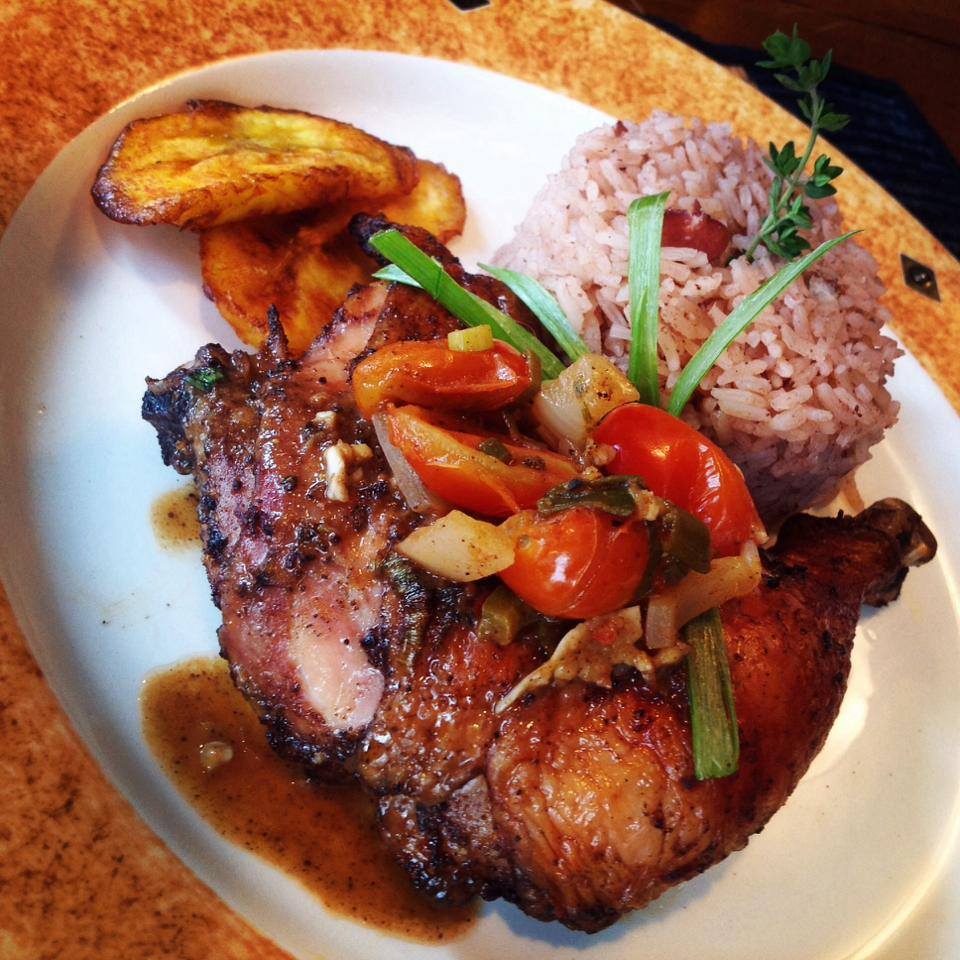 Authentic Jamaican Restaurant Opens in Utah - Jerk Chicken Rice and Peas - 11 Hauz Jamaican Food