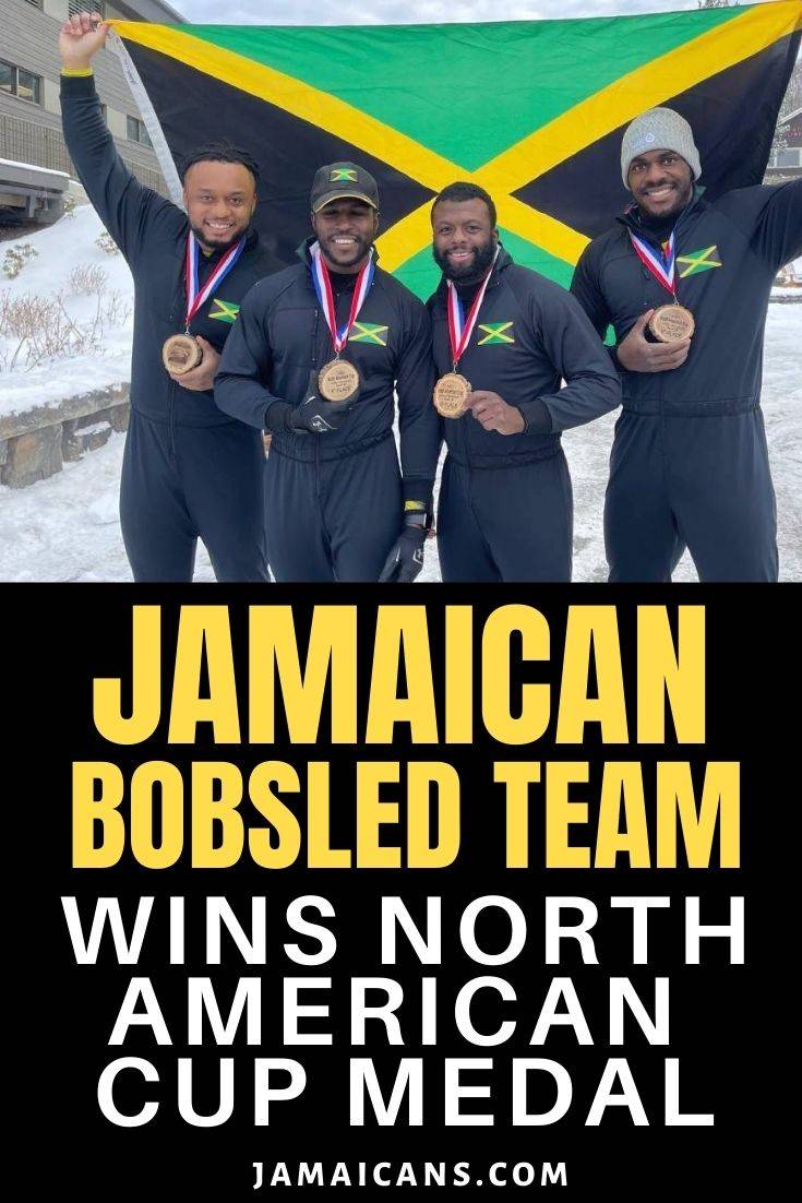 Jamaican Bobsled Team Wins North American Cup Medal -PIN
