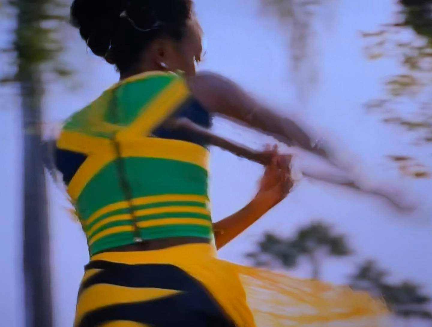 Many Speculate the Jamaican Flag Outfit in Coming 2 America Was a Tribute to Madge Sinclair - Kiki Layne Meeka Akeem Eddie Murphy